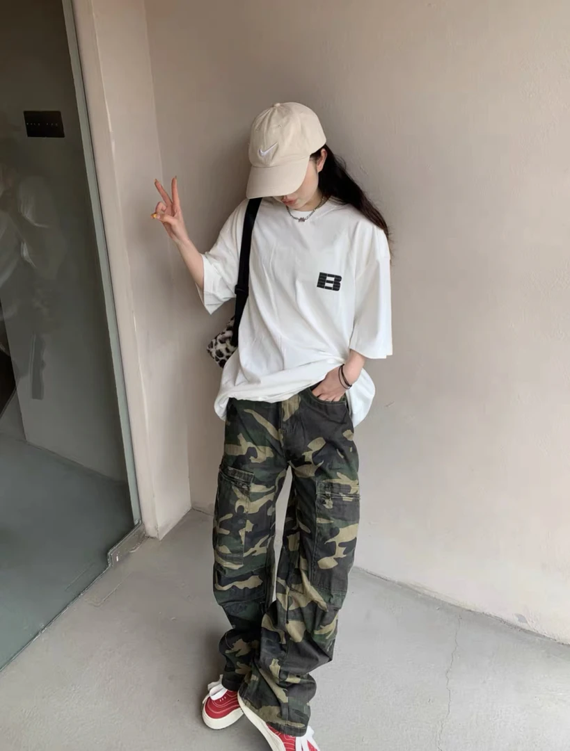 呆呆姐 B家字母发泡印花基础圆领纯棉短袖T！热卖2W件！百搭闭眼入！