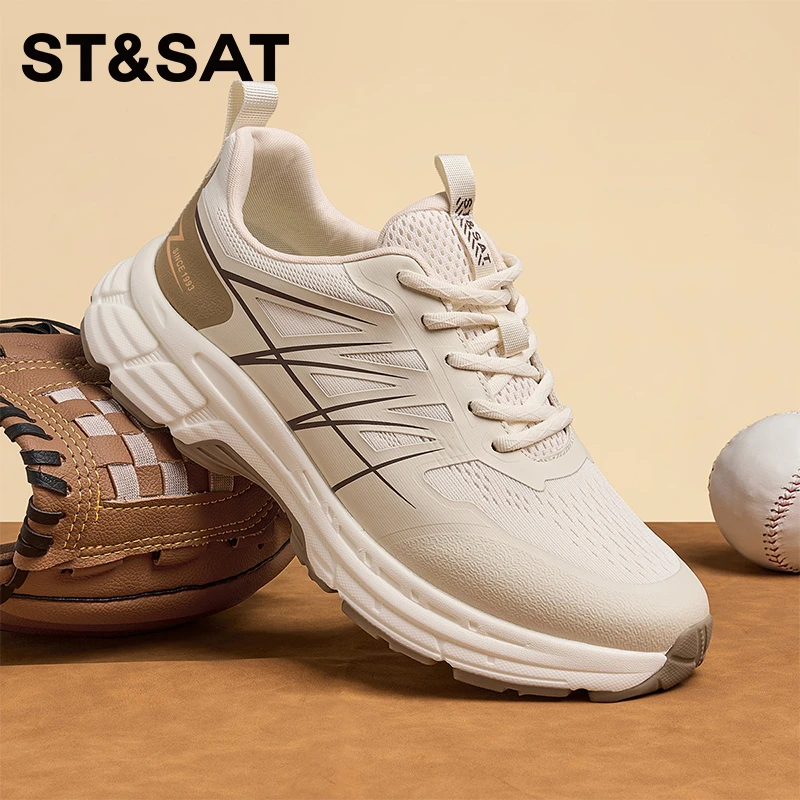 St&Sat/星期六2025年春夏潮流网面鞋轻便软底透气舒适运动休闲鞋