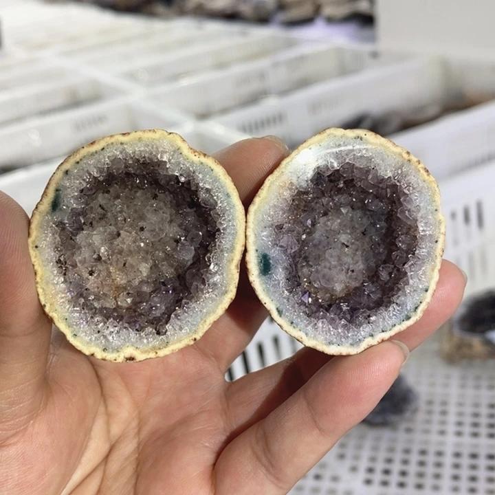 未镶嵌珠宝半成品水晶高货紫盆