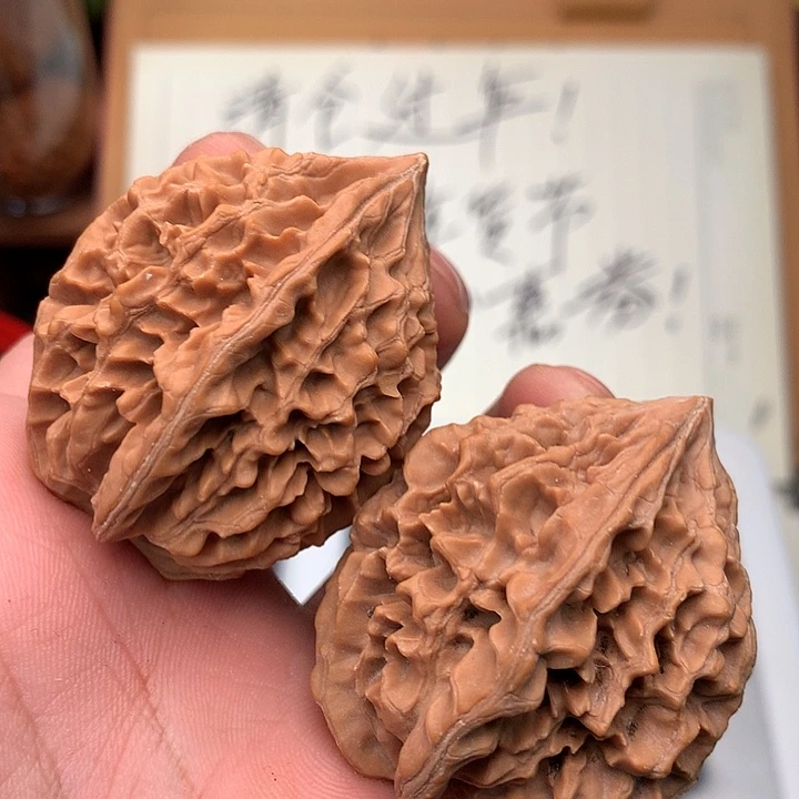 桃核把件文玩核桃36+招财鼠