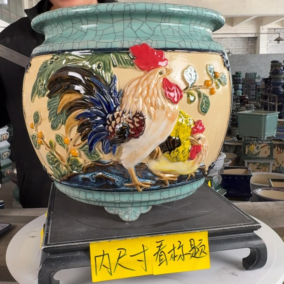 。一风堂石湾花盆 色差 小收缩 内24*26