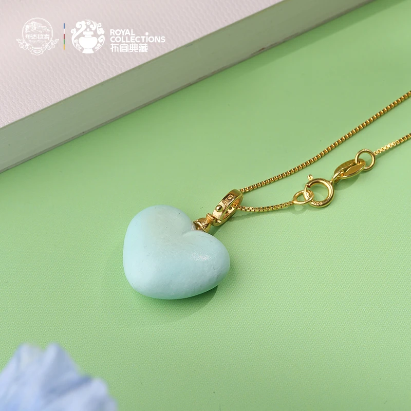 布达拉宫绿松心形吊坠