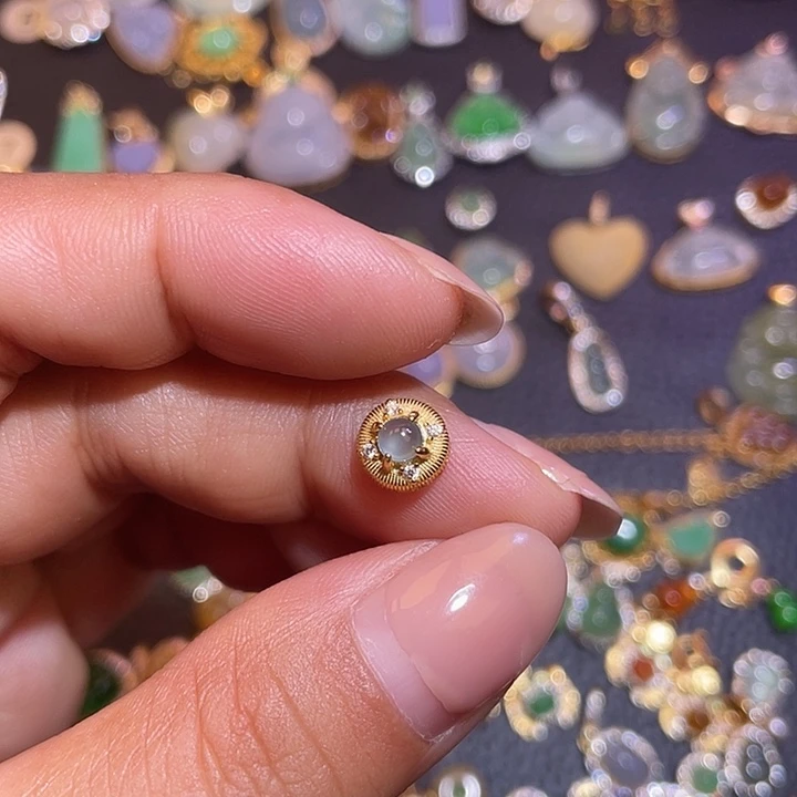 翡翠银S925镶嵌颈饰