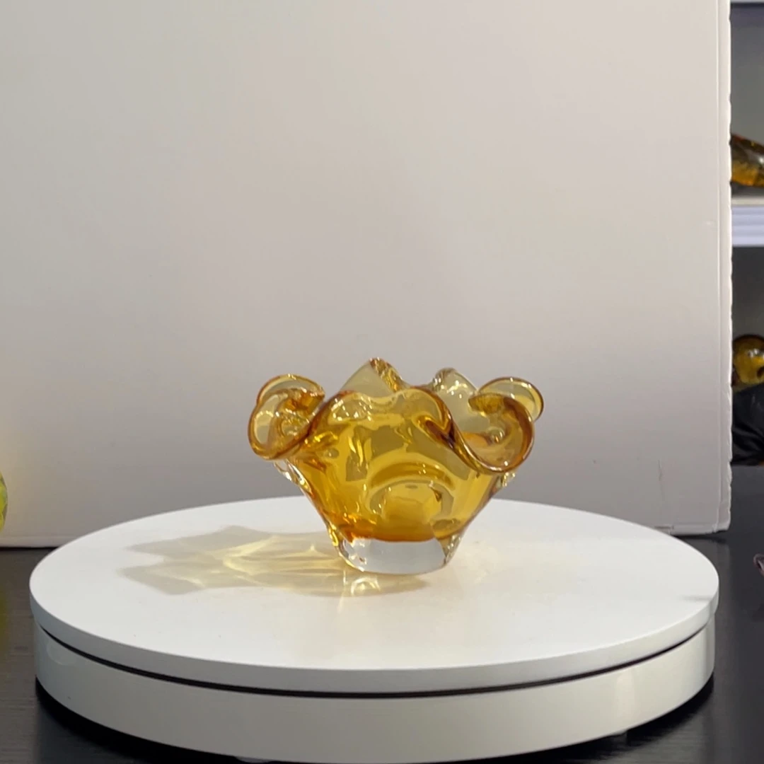 琉璃淄博琉璃，手工烟灰缸