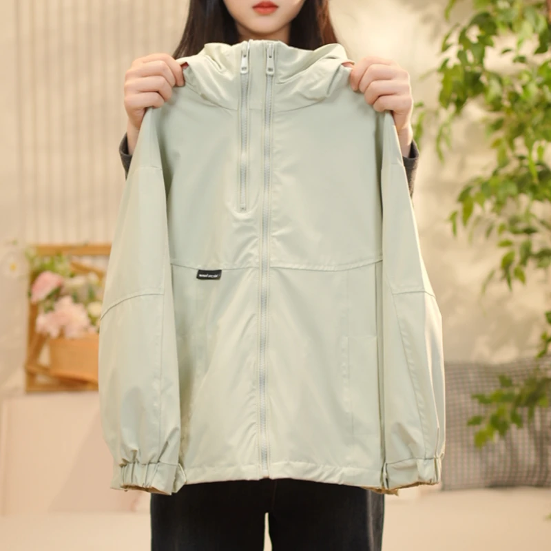 女童外套新款时髦百搭款中大童字母拉链上衣短款外衣Q62302