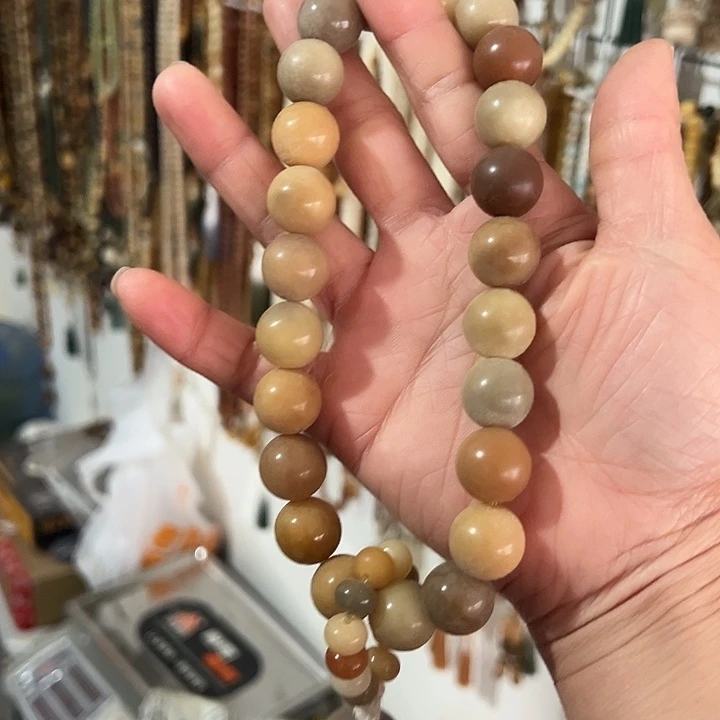 白玉菩提吊坠15圆珠