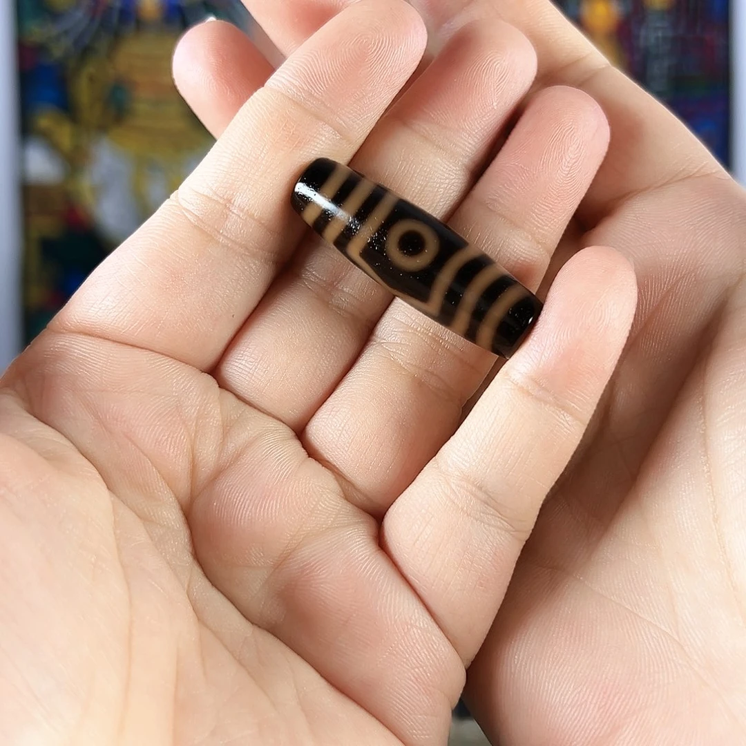 玛瑙/玉髓合金颈饰～黑金三眼39场