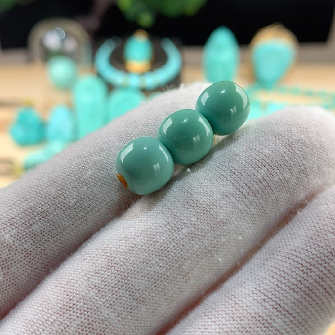 绿松石未镶嵌珠宝奇石卡9.5悟*粉