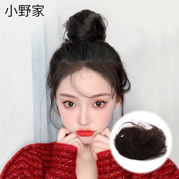 小野家假发女丸子头发圈全真发蓬松盘发神器高丸子头发饰花苞头