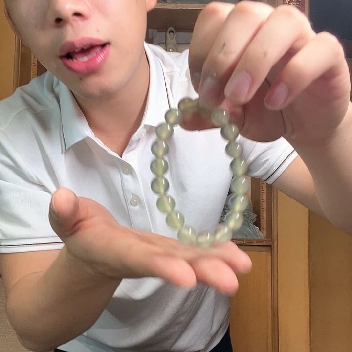蛇纹石玉合金颈饰