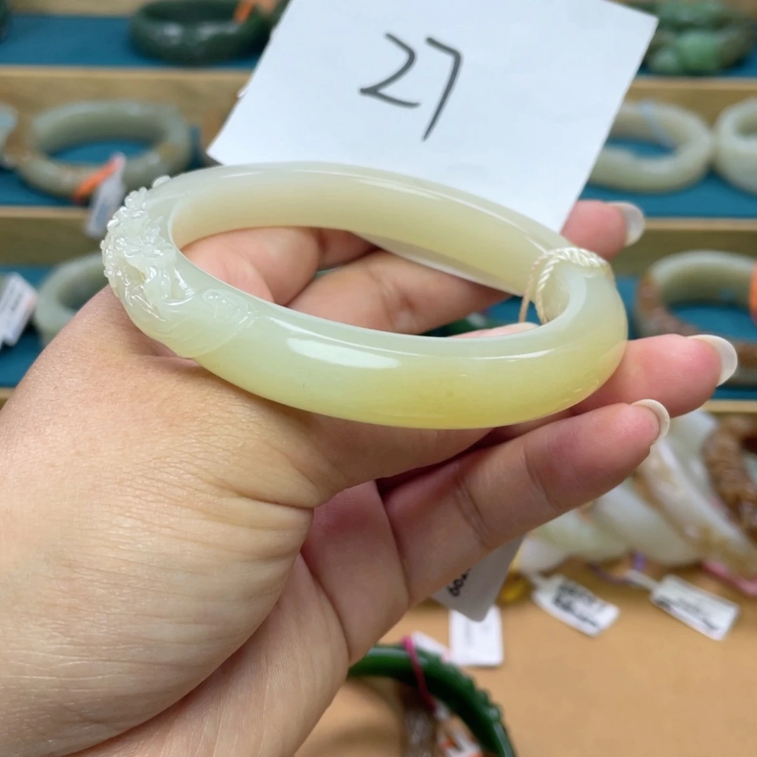 未镶嵌手镯和田玉圈口63