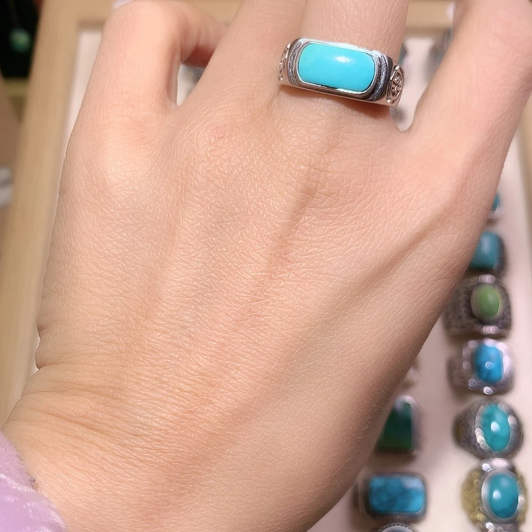 绿松石银S925镶嵌颈饰