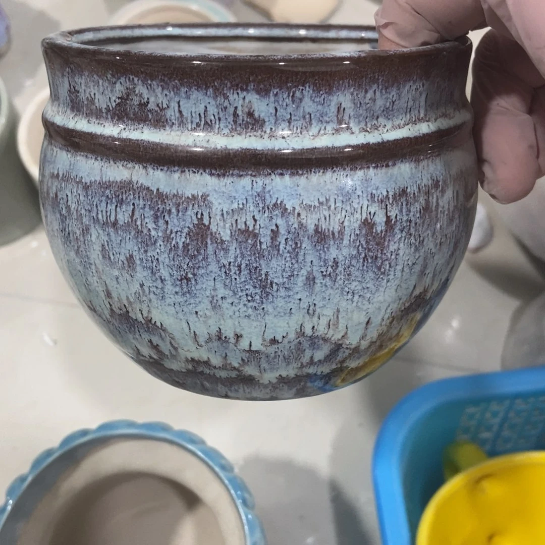 红陶高温陶瓷花盆