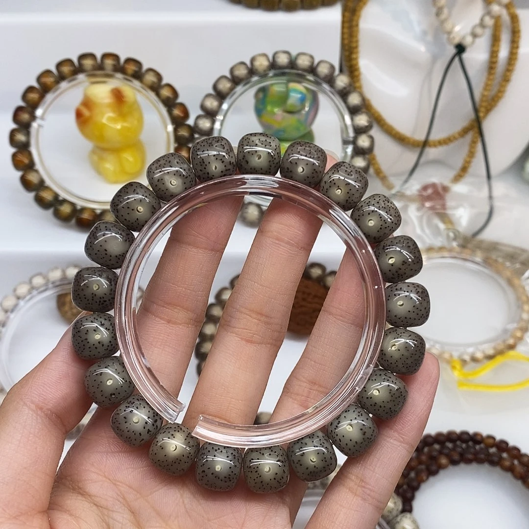 j***x手串星月菩提卡11黑冰细星侧白H052