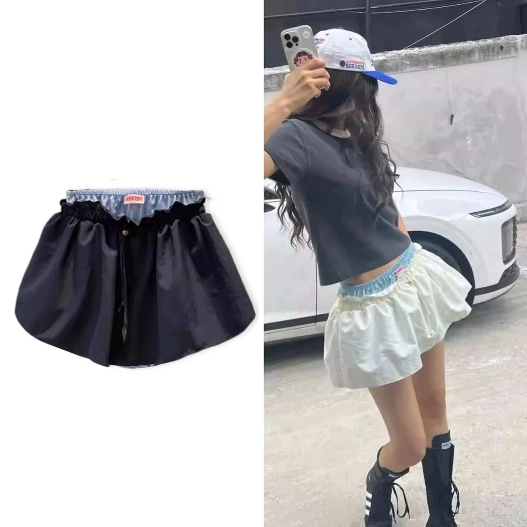 z04「孟孟专属」RT腰头撞色短裤显瘦休闲裤百搭夏季宽松舒适