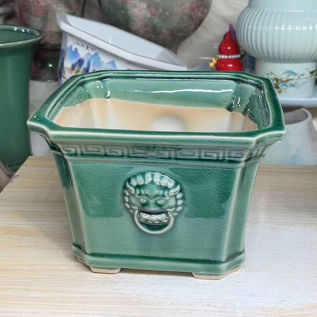 陶瓷绿植多肉微瑕花盆外口径：17*12