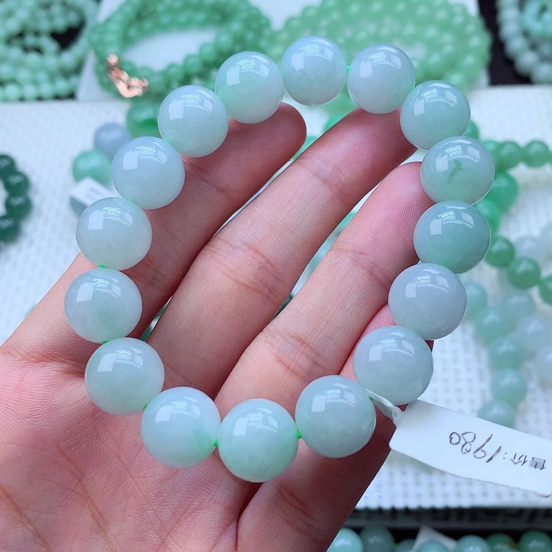 翡翠未镶嵌毛衣链卡13