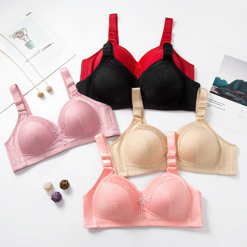 300斤内衣胖妈妈防下垂收副乳无钢圈大胸显小聚拢文胸