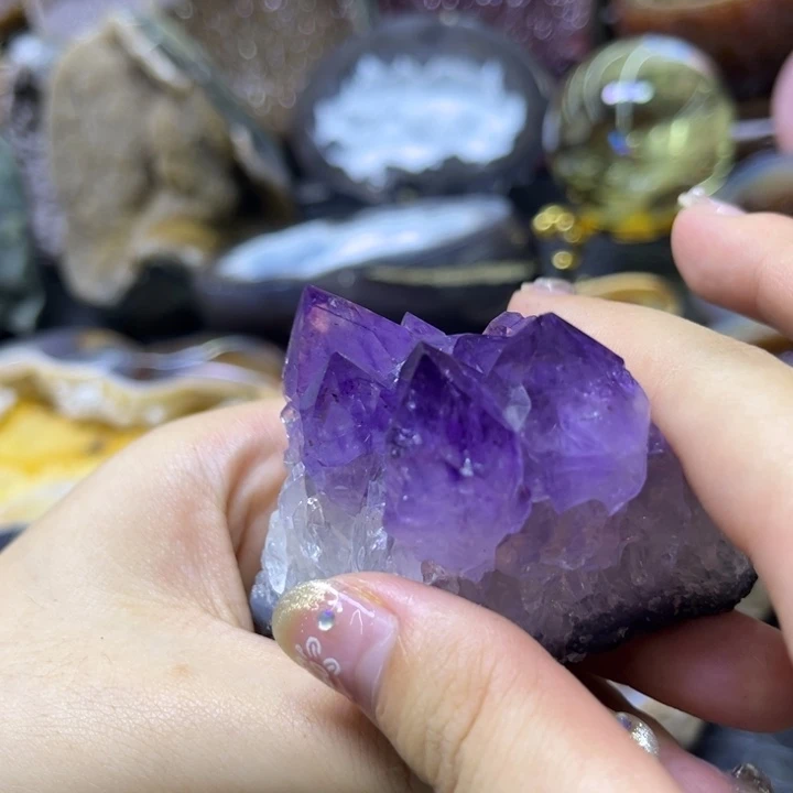 未镶嵌发饰水晶紫晶花