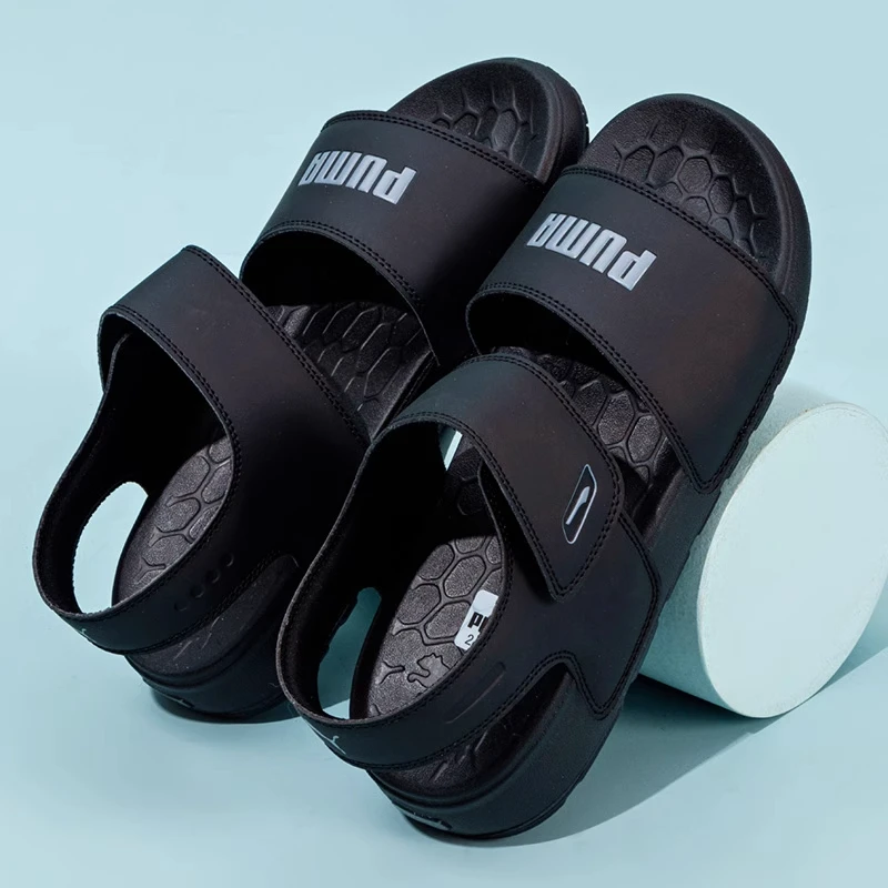 PUMA彪马黑色凉鞋男鞋女鞋夏季新款运动鞋户外涉水鞋魔术贴沙滩鞋
