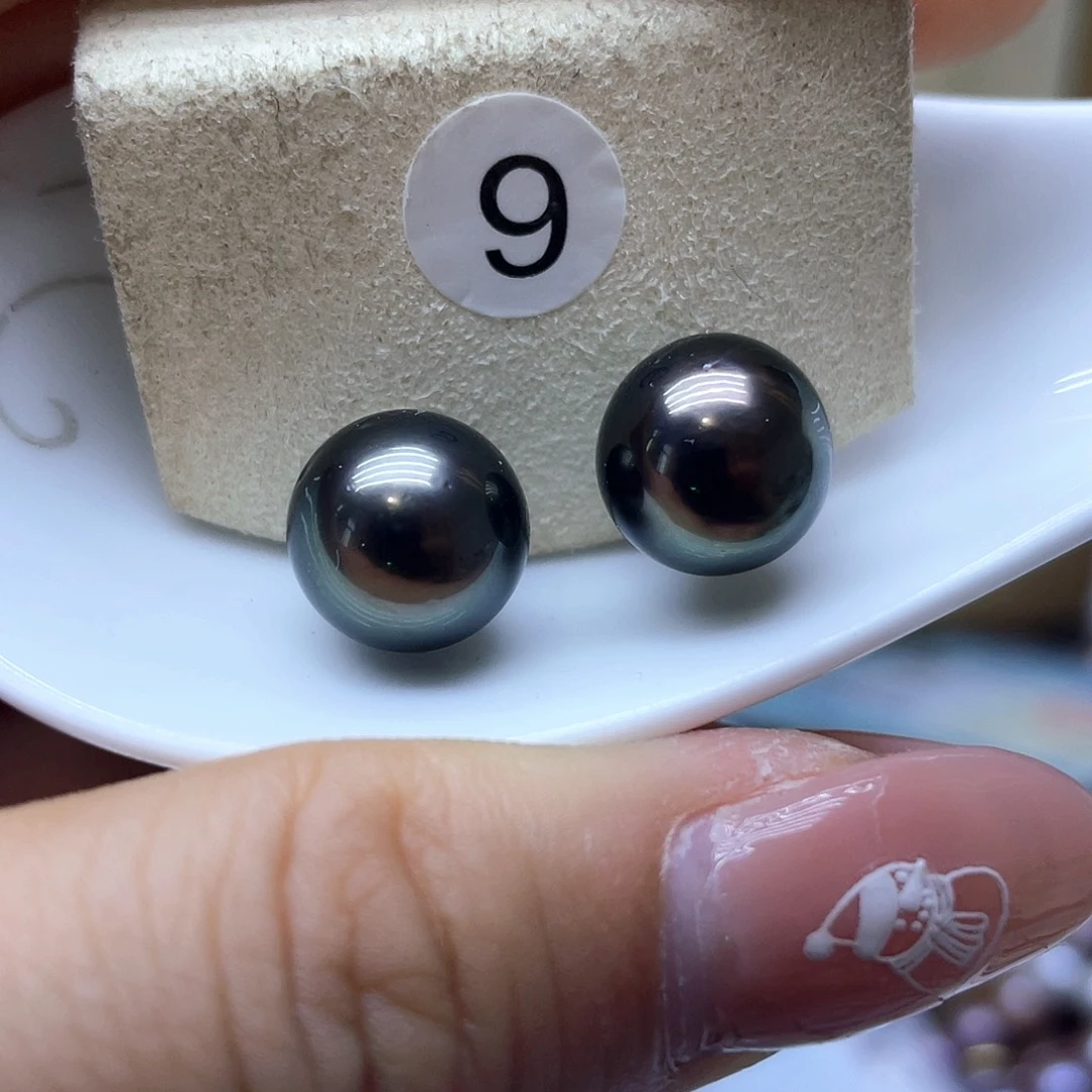 海水珍珠耳饰银S925镶嵌