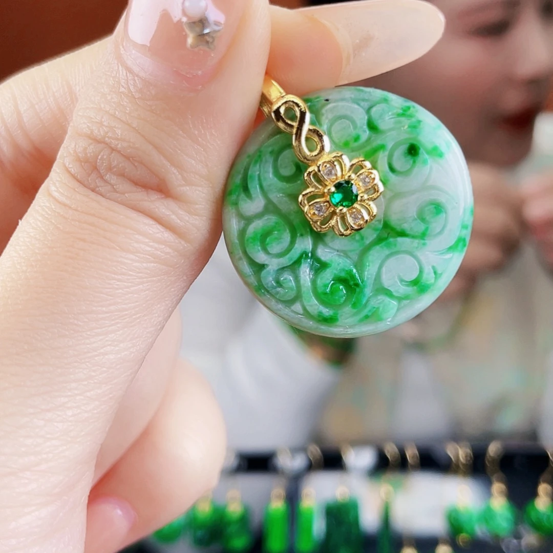 翡翠未镶嵌耳饰饰品