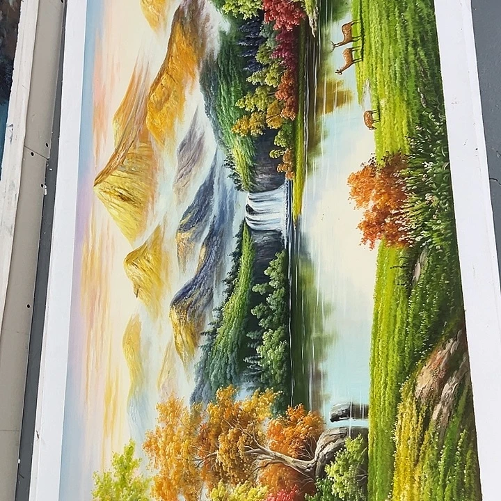 油画恭喜仔仔细细影子