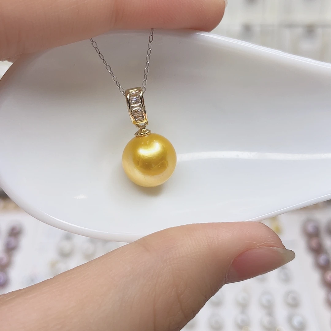 合金淡水珍珠吊坠(赠链)