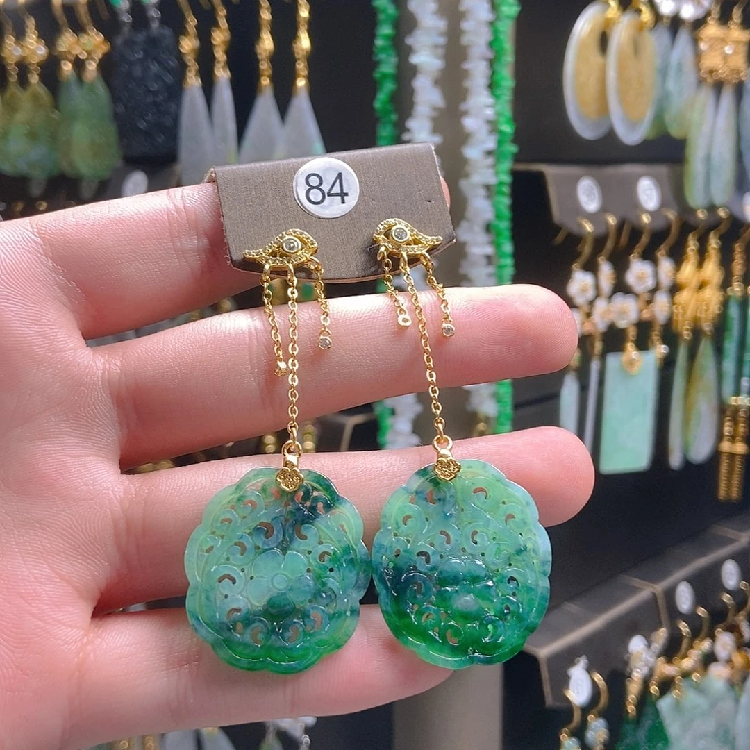 翡翠未镶嵌耳饰翡翠