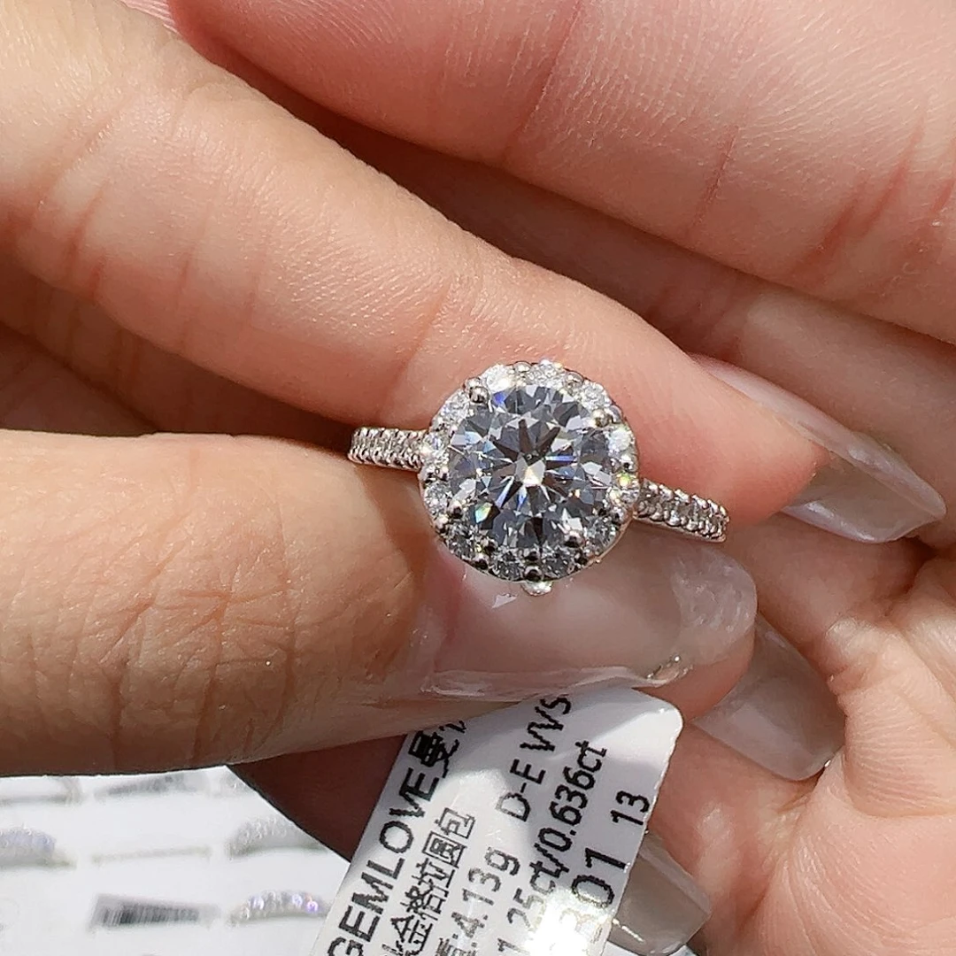 实验室培育钻石18K金镶嵌1.25