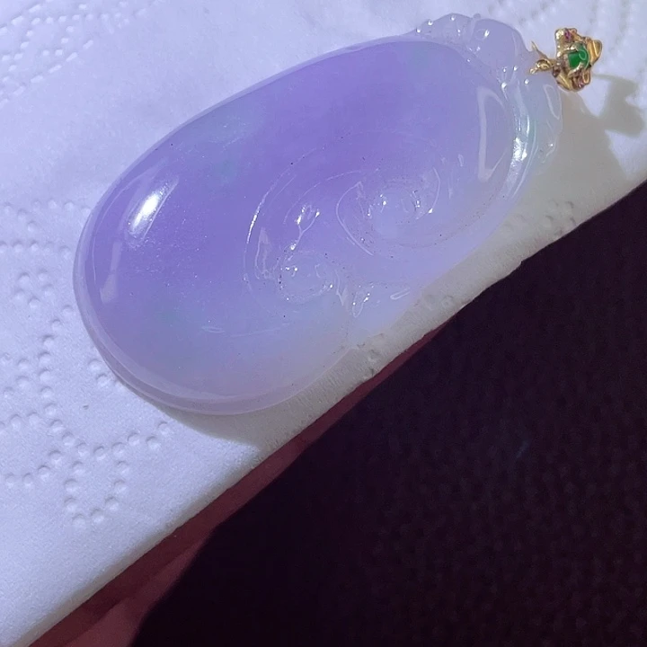颈饰18K金镶嵌翡翠翡翠