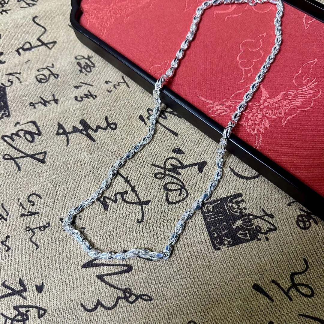 坠链均足银 凤尾项链（水贝严选）