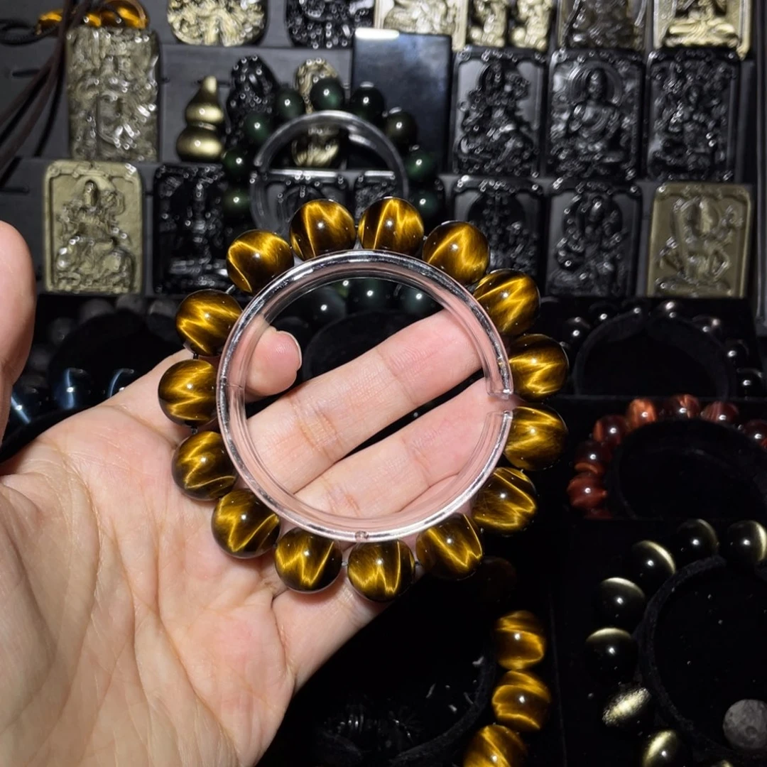 沉***對木变石未镶嵌手链