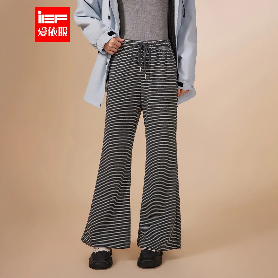 2025冬季加绒加厚百搭喇叭裤宽松外穿韩版