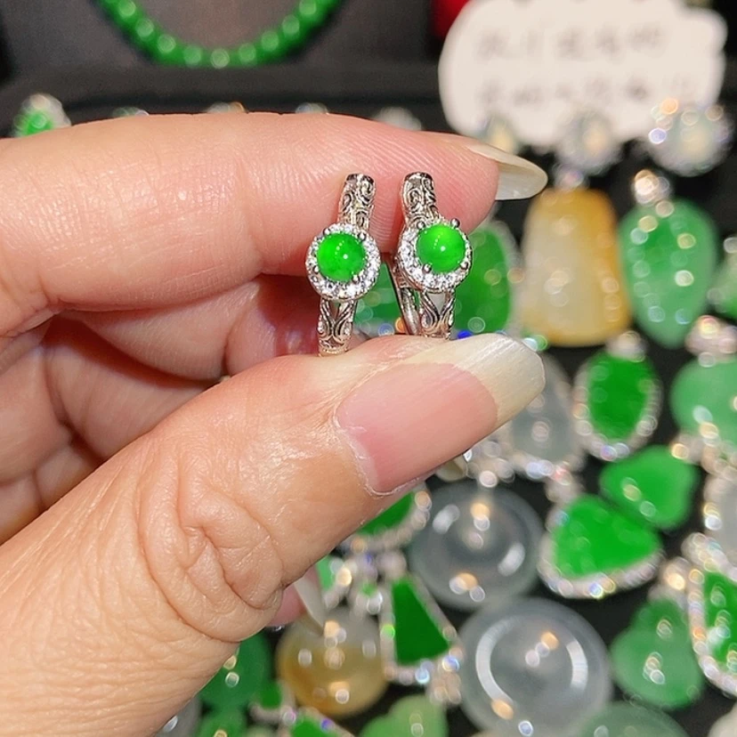 【闪购商品】未镶嵌翡翠耳饰天然翡翠