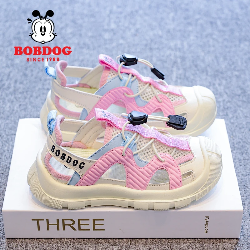 Bobdog/巴布豆涉水鞋儿童凉鞋2025夏季镂空男女童沙滩凉鞋溯溪鞋