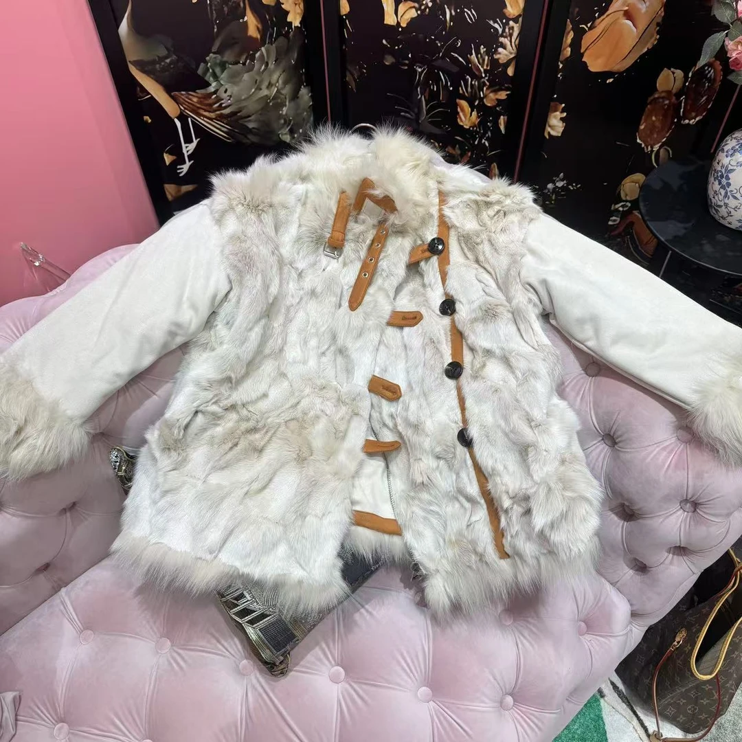 清货 冬季时尚洋气新款宽松冬款毛毛外套气质长款百搭