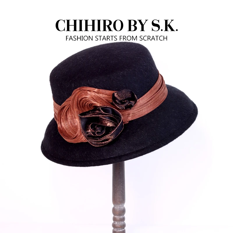CHIHIRO BY S.K./新帽馆冬款时尚百搭暮色晚霞赫本帽CA2PMF2061