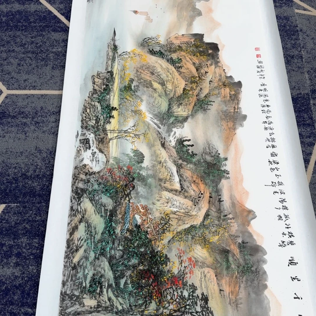 国画纯手绘山水花鸟