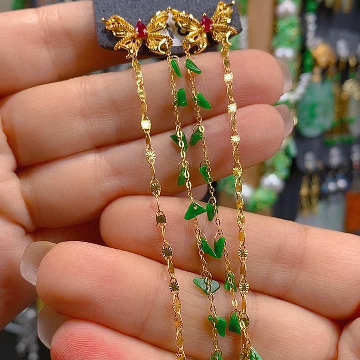 翡翠未镶嵌耳饰翡翠