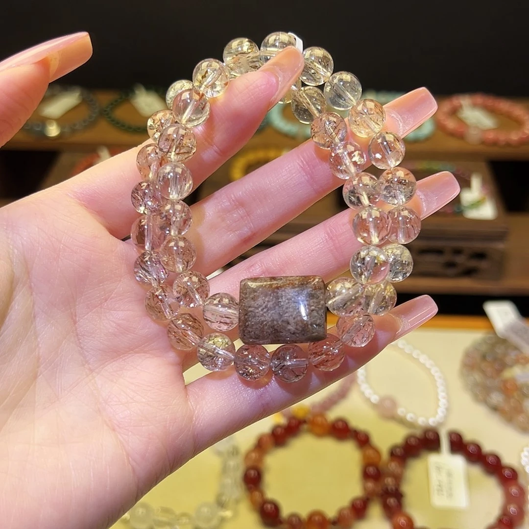 手串银S925镀金镶嵌水晶黑金超1953