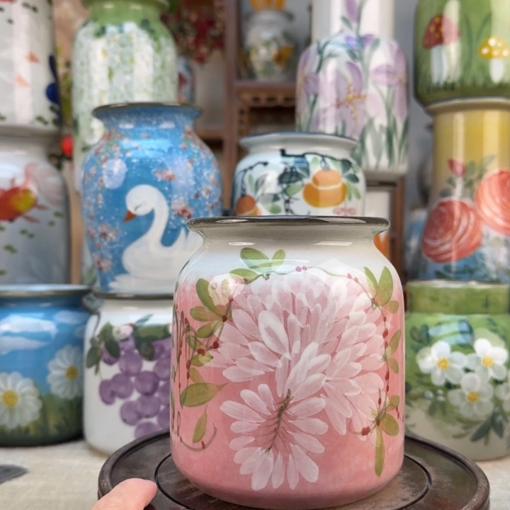 景德镇陶瓷花手绘釉下彩