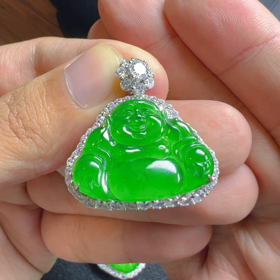 翡翠银S925镶嵌颈饰