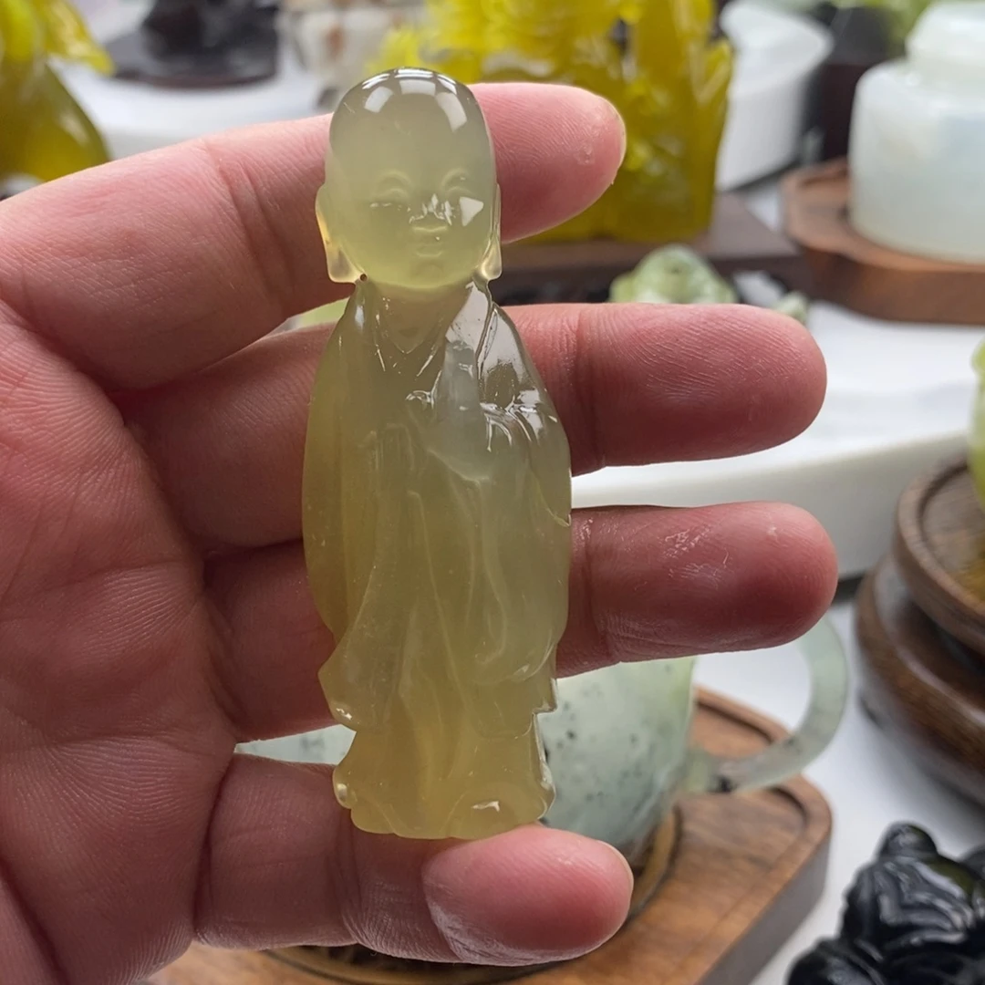 岫玉未镶嵌四大名玉摆件