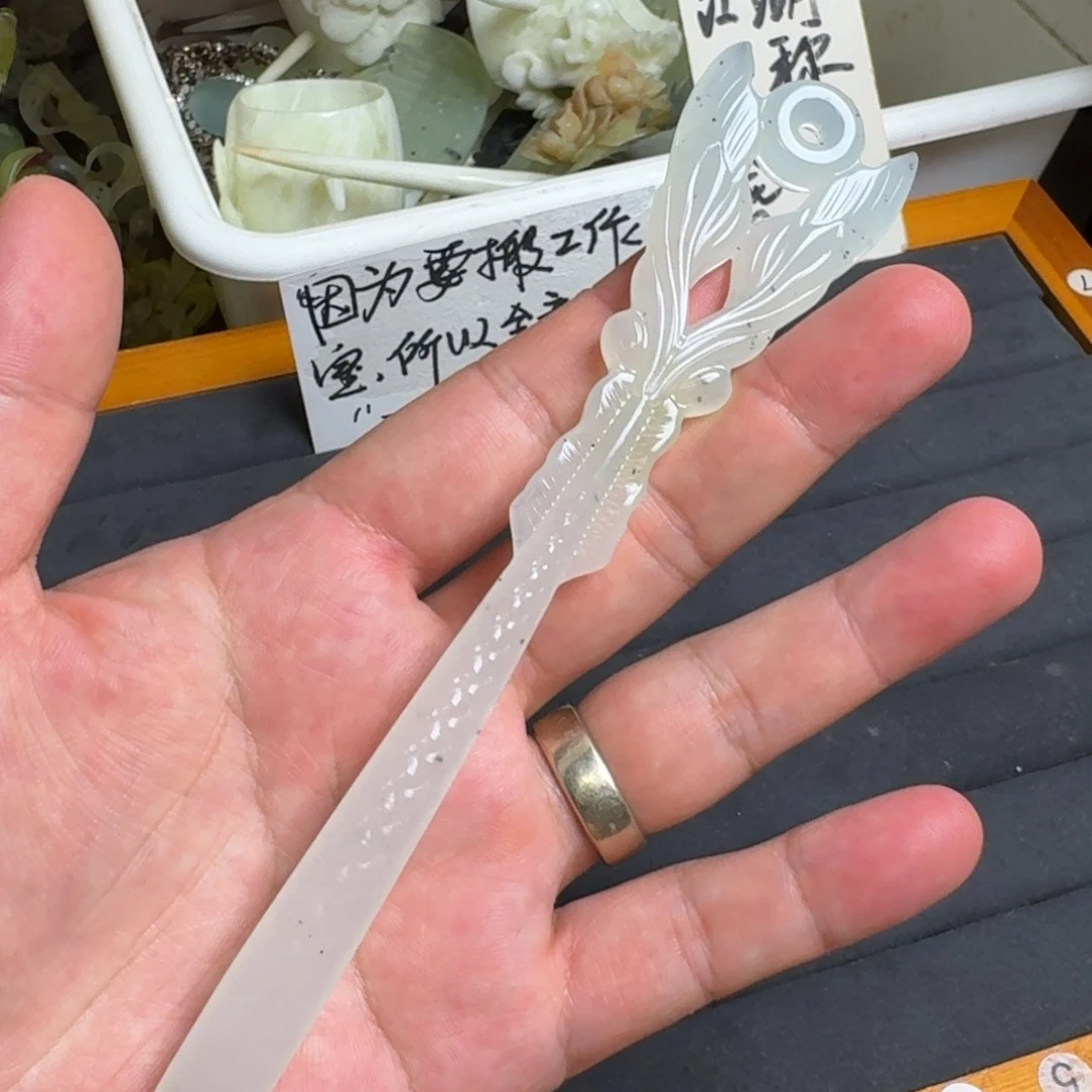 未镶嵌蛇纹石玉发饰
