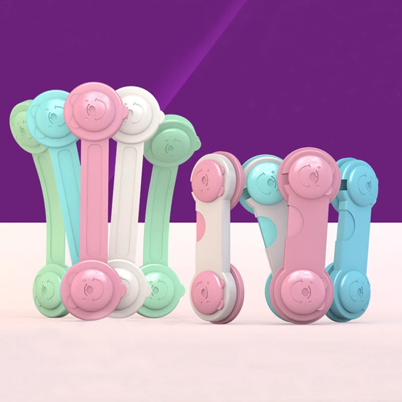 多功能宝宝防夹手抽屉锁儿童锁婴儿防护儿童用品柜门熊锁扣