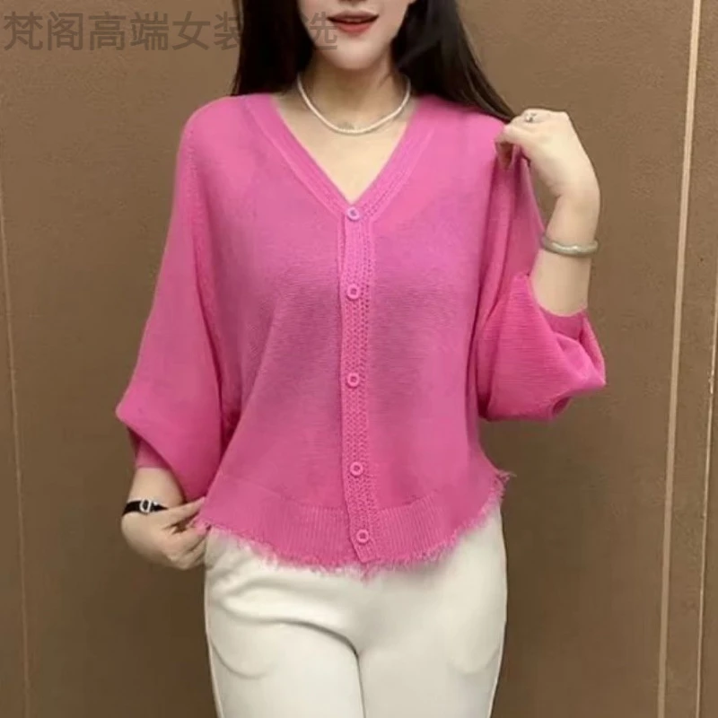 【莱赛尔天丝】2025夏季新款蝙蝠衫薄款时尚显瘦开衫防晒衣女外穿