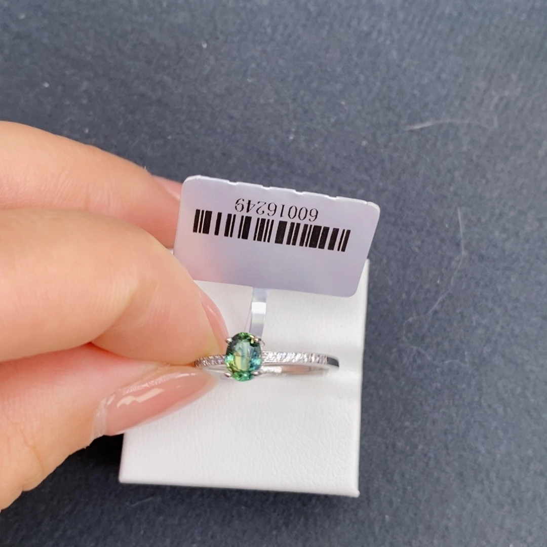 蓝宝石戒指银S925镶嵌