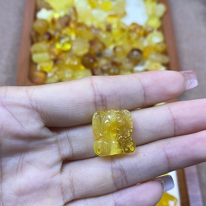 橄榄核吊坠大象上下孔114