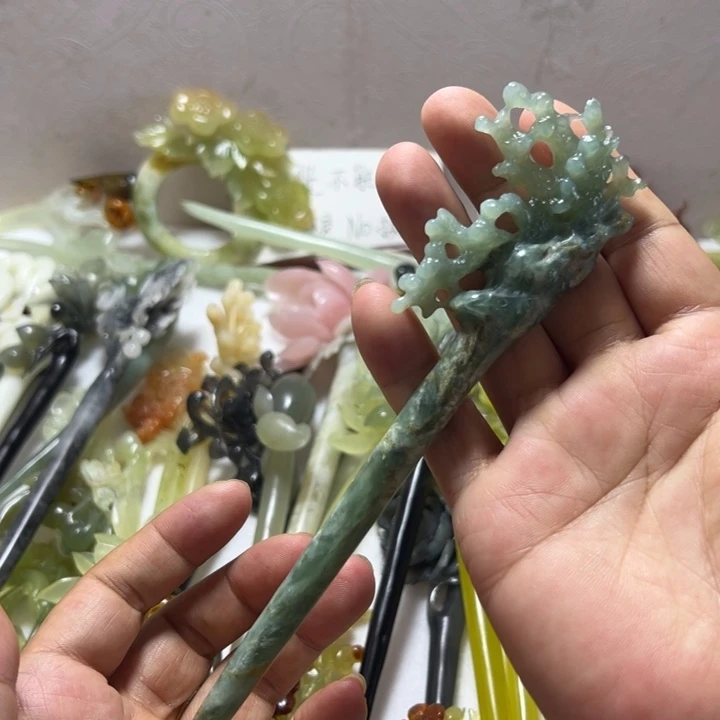 未镶嵌蛇纹石玉发饰